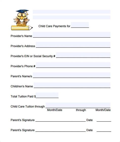 24 Daycare Receipt Templates Pdf Doc Free And Premium Templates