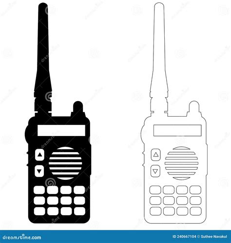 Walkie Talkie Icon On White Background Portable Communication Device