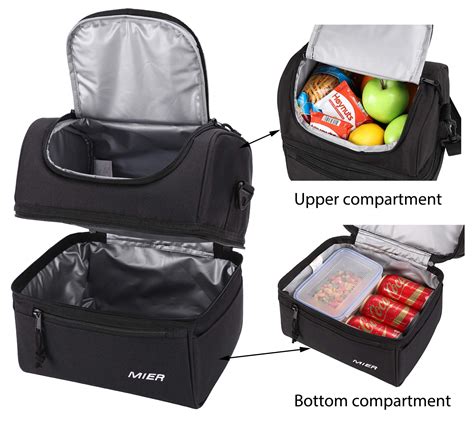 Galleon Mier Adult Lunch Box Insulated Lunch Bag Large Cooler Tote Bag For Men Women Double