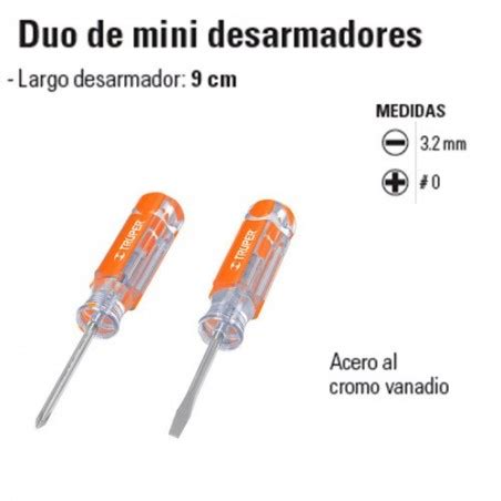 Compra En Linea Duo De Mini Desarmadores Truper En Construactivo