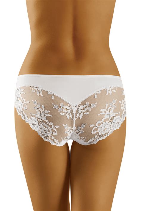 Wolbar Damen Slip Unterhose Spitze Unterwäsche Diamond 3512 Weiß