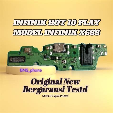 Pcb Board Casing Connector Infinik Hot 10 Play X688 Mic Casing Connector Original Shopee