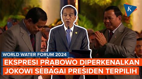 Ekspresi Prabowo Diperkenalkan Jokowi Sebagai Presiden Terpilih Di WWF