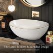 White Bathroom Sink Vessel Wash Basin Washing Vanity Bowl Above Counter