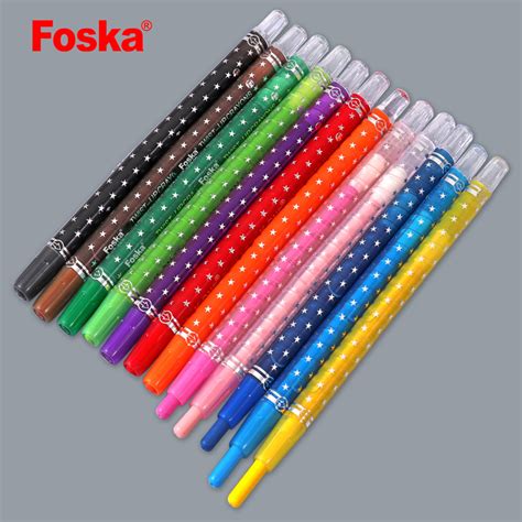 Foska Good Quality Twistable Crayon China Color Crayon And Drawing Crayon