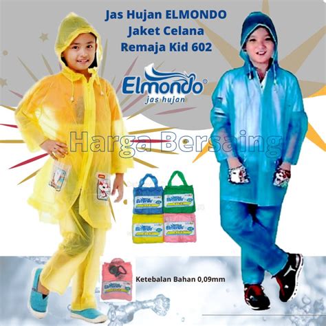 Jual Jas Hujan Setelan Baju Celana Anak Remaja Kid Elmondo