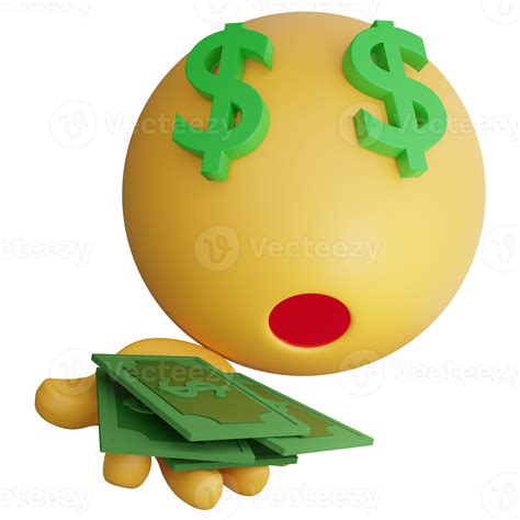 Money emoji clipart flat design icon isolated on transparent background ...