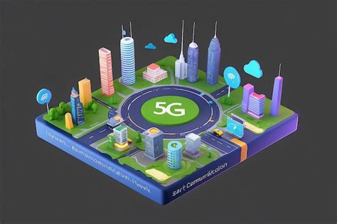 Premium Photo Smart City And Communication Network Concept 5g Iot Internet Of Things