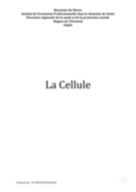 Solution Anatomie Et Physiologie De La Cellule Ag Studypool