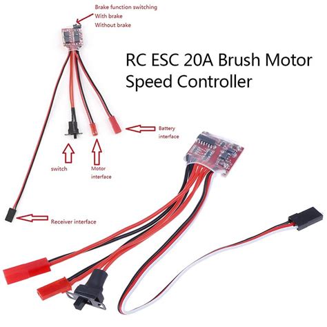 Buy Pc Rc Esc A Brush Motor Speed Controller With Brake For Rc Car