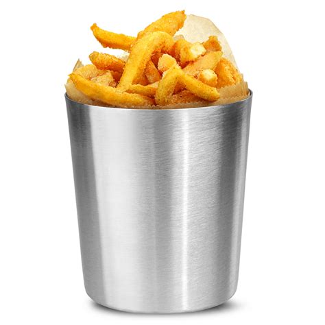 Stainless Steel Chip Cup 10cm At Drinkstuff