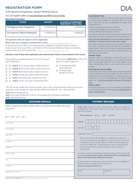 Fillable Online EMA Clinical Trials Information System Sponsor User