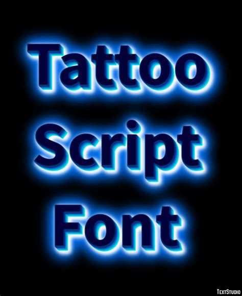 Tattoo Script Font Text Effect and Logo Design Font