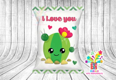 Cactus Chip Bag Valentines Day Graphic By Marila Designs · Creative