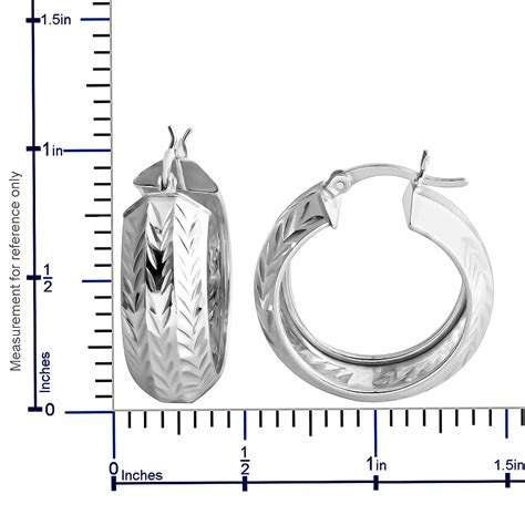 Buy Diamond Cut Hoop Earrings In Sterling Silver At Shoplc