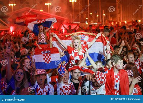 Croatian Football Fans Editorial Stock Image Image Of Celebration