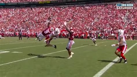 Oklahoma Db Dj Graham Insane Interception Vs Nebraska 2021 College