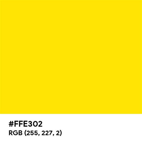 Vivid Yellow Color Hex Code Is Ffe302