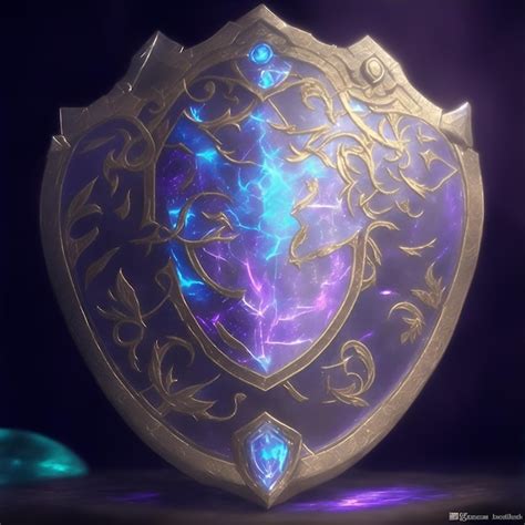 premium ai image magical shield  reflection