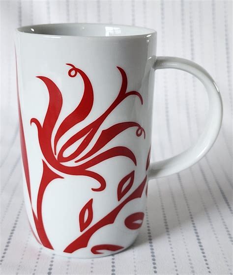 Rosanna Red And White Tall Coffee Mugtea Cup Ebay