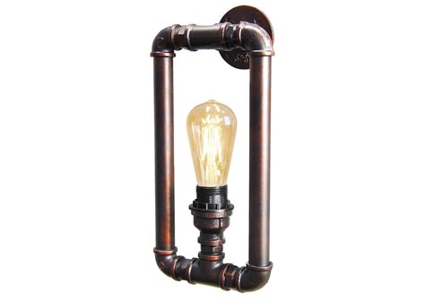 Vintage Industrial Water Pipe Wall Light Rustic Lamp M P