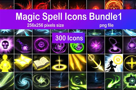 Magic Spell Icons Bundle1 2d Icons Unity Asset Store