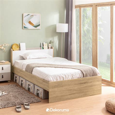 Promo Dekoruma Runa Dipan Tempat Tidur Kayu Single Size Ranjang Kasur