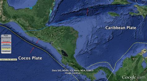 Oceanic-Continental Plate Boundary - CARIBBEAN PLATE