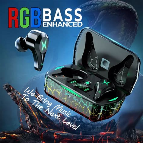 Rgb Bass Boosted Tws Wireless Bluetooth Earphones Hifi Stereo Sport