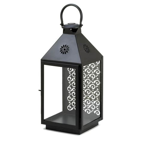 Decorative Lanterns For Candles, Black Metal Lantern Candle Holder ...