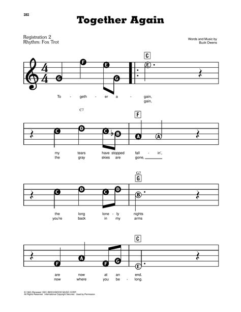 Buck Owens "Together Again" Sheet Music | Download Printable PDF Score ...