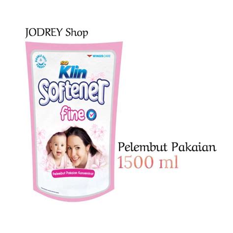 Jual Soklin Softener Fine Pelembut Pakaian Sekali Bilas 1500ml Di