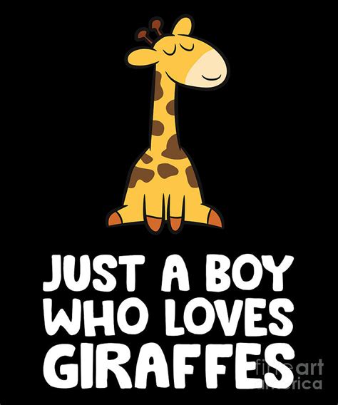 Just A Boy Who Loves Giraffes Digital Art By Eq Designs Fine Art America