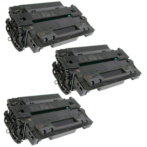 3 Pack Hp 55a Ce255a Black Laser Toner Cartridge Laserjet M525 P3010