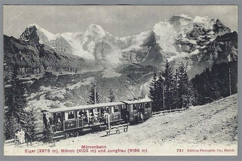 MÜRRENBAHN MIT ZUG BELEBT ca 1910 Kaufen auf Ricardo