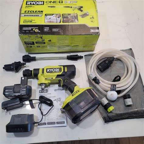 Ryobi ONE HP 18V Brushless EZClean 600psi 0 7gpm Cordless Cold Water