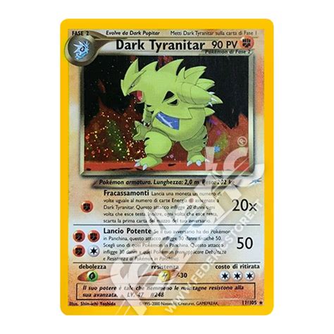 Dark Tyranitar Holo Unlimited It Mint Federicstore