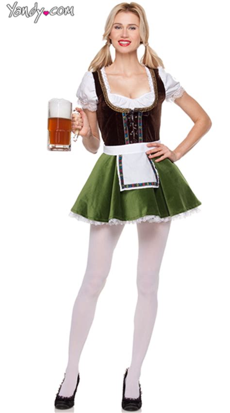 Sultry Beer Maiden Costume Sexy Beer Girl Dress Costume Oktoberfest