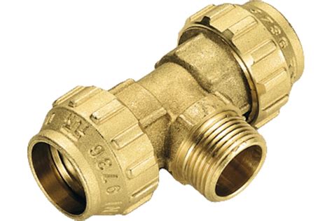 Тройник с наружной резьбой для труб Tiemme ПНД, 1"1/2-50 3400086 ...