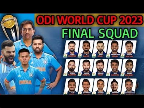 Icc World Cup Team India Members Squad India Team Squad For