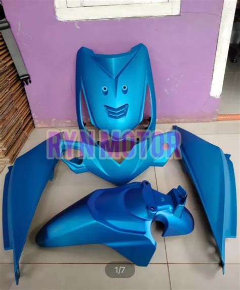 Full Body Alus Honda Beat Karbu Variasi Warna Biru Doff Lazada Indonesia