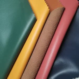 Water Borne Solvents Free PU Leather Soft Suede Backing Faux Leather