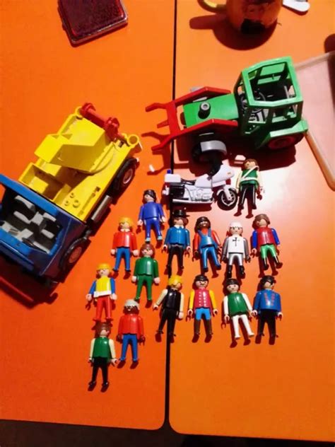 Lot Figurine Playmobil Personnages Et V Hicules Eur Picclick Fr