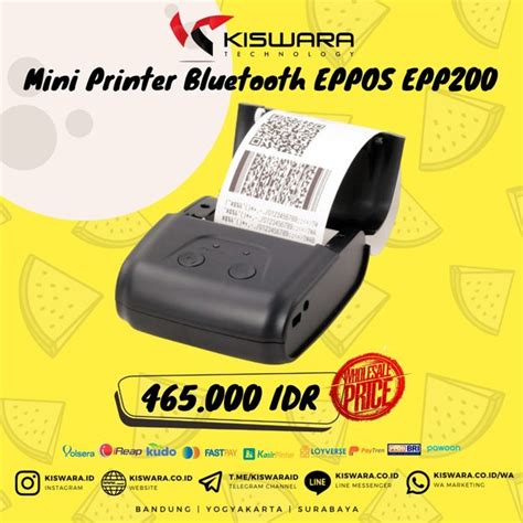 Jual Mobile Mini Printer Bluetooth EPPOS EPP200 Di Lapak Kiswara