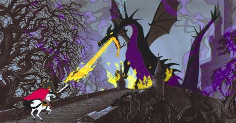 Maleficent dragon and Prince Philip - "Sleeping Beauty"