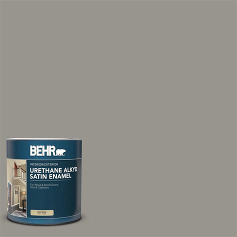 BEHR 1 Qt N360 4 Battleship Gray Satin Enamel Urethane Alkyd Interior