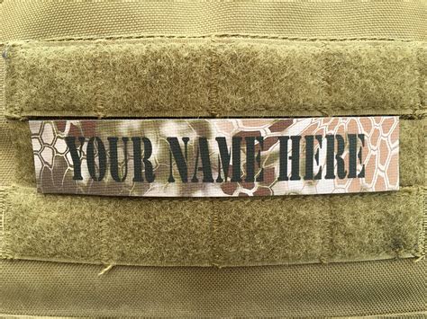 Custom Name Tape Camoflauge Velcro Patch 2D PVC | Etsy