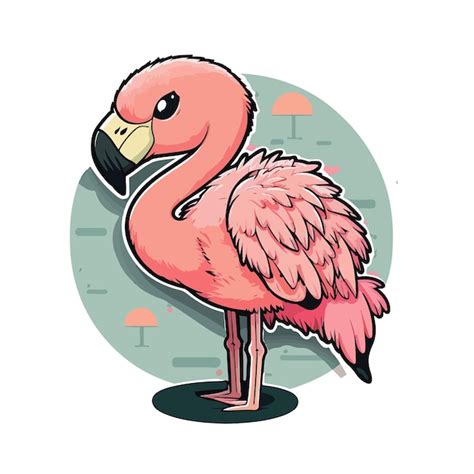 Premium Vector Cute Flamingo Cartoon Style