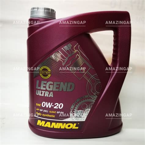 MANNOL 0W20 LEGEND ULTRA 4L FULLY SYNTHETIC ENGINE OIL LUBRICANT 0W 20