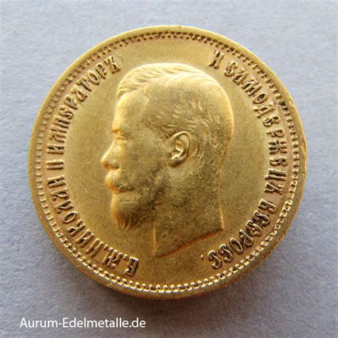 Russland Rubel Goldm Nze Zar Nikolaus Ii Aurum Goldshop